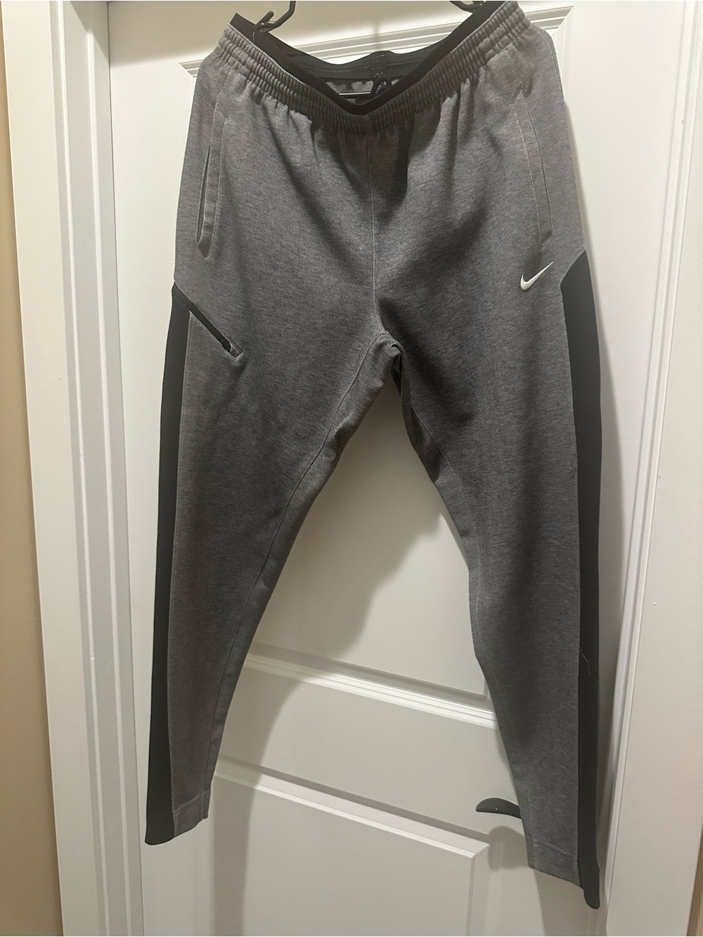 Nike men’s Gray and Black Tech Fleece Jogger Pants